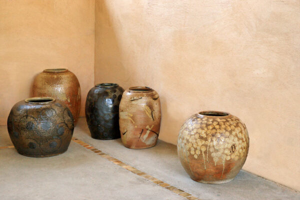 große Vasen, Salzglasur, Holzfeuer